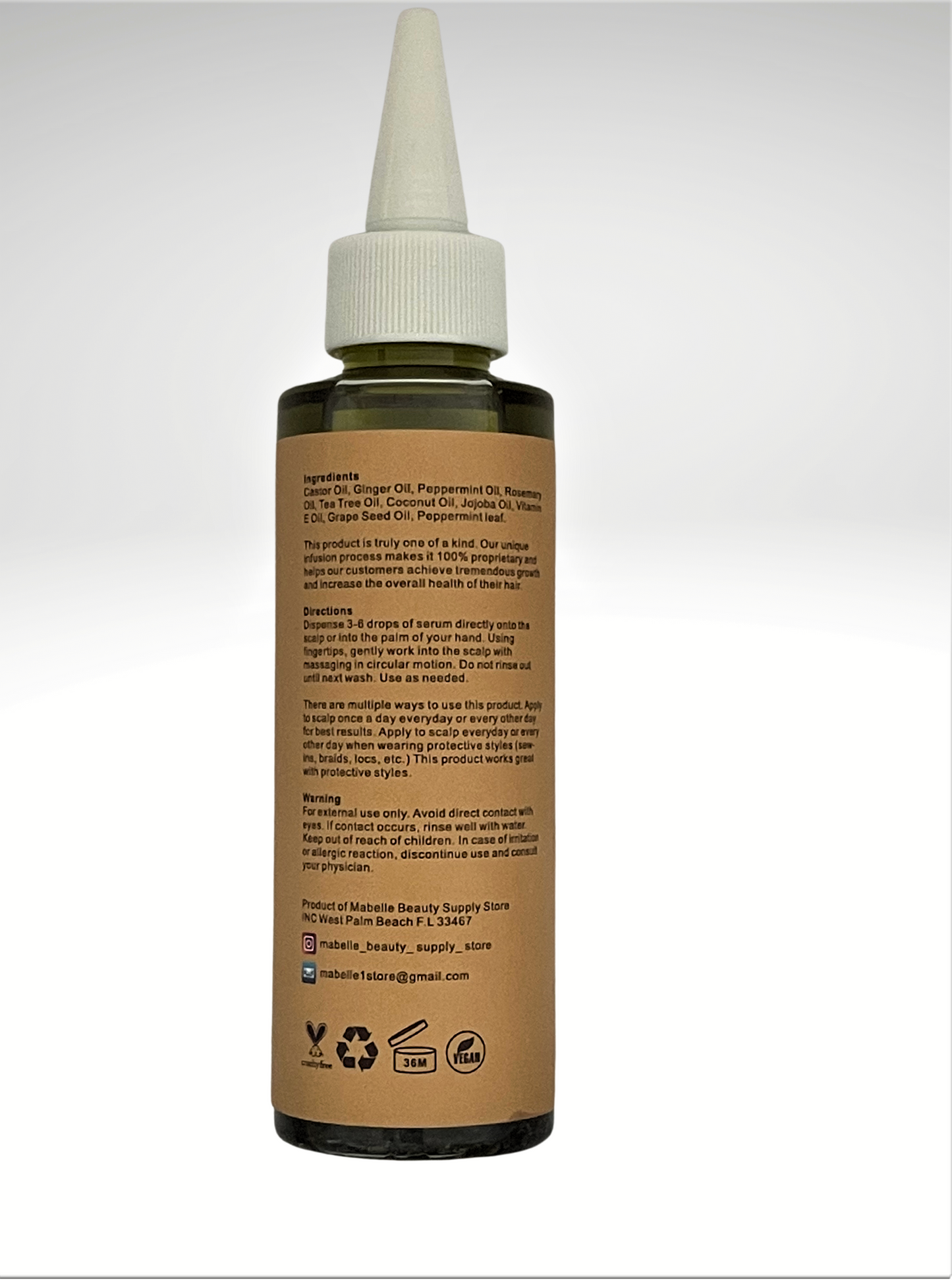 Natural Hair Growth Oil, 4oz